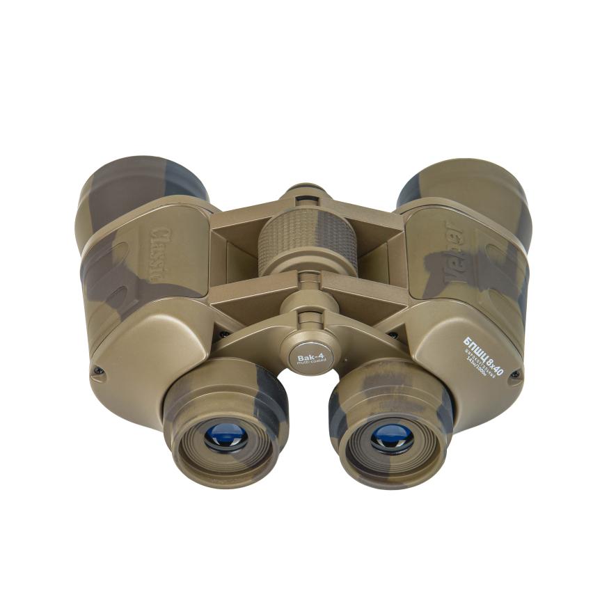 Бинокль Veber Classic БПШЦ 8x40 VRWA широкоугольный, камуфлированный