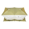Палатка зимняя КУБ Premium Дубль 4,2х2,1м, трехслойная, цвет оливковый/белый, Следопыт
