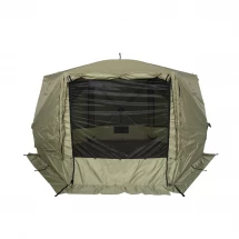 Шатер СЛЕДОПЫТ быстросборный, 6 стен, 3,35х3,85 м, h-2,25 м, S по полу 9,3 кв.м ОЛИВА
