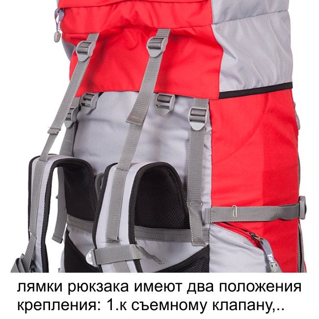 Рюкзак туристический Хальмер 4, с латами, черный-вишня, 120 л, ТАЙФ