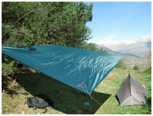 Tramp Тент 3 x 3 м (укрывной) зеленый цвет со стойками