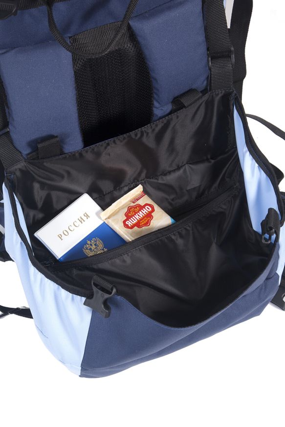 Рюкзак туристический Оптимал 4, синий-голубой, 80 л, ТАЙФ