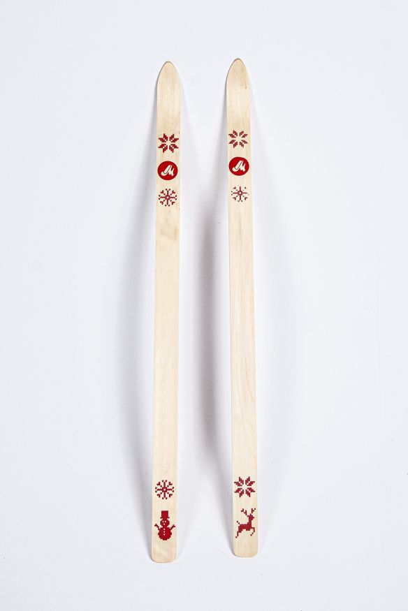 Лыжи Малыш, прогулочные детские 130 см, дерево