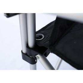 Tramp кресло раскладное с жесткими подлокотниками (черный/серый)