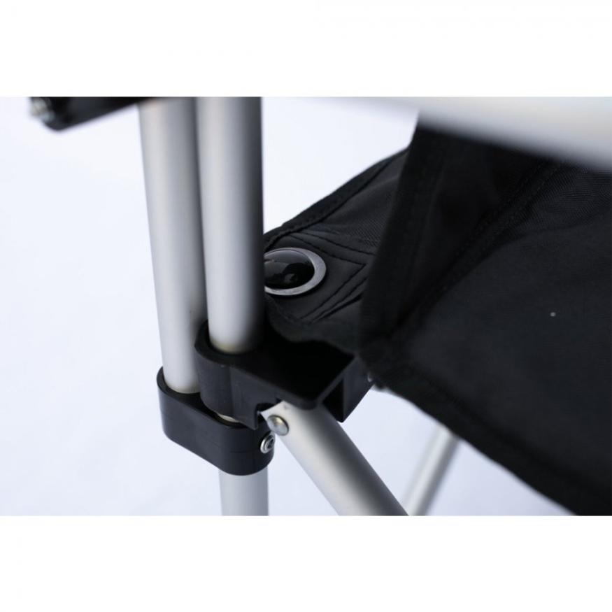 Tramp кресло раскладное с жесткими подлокотниками (черный/серый)