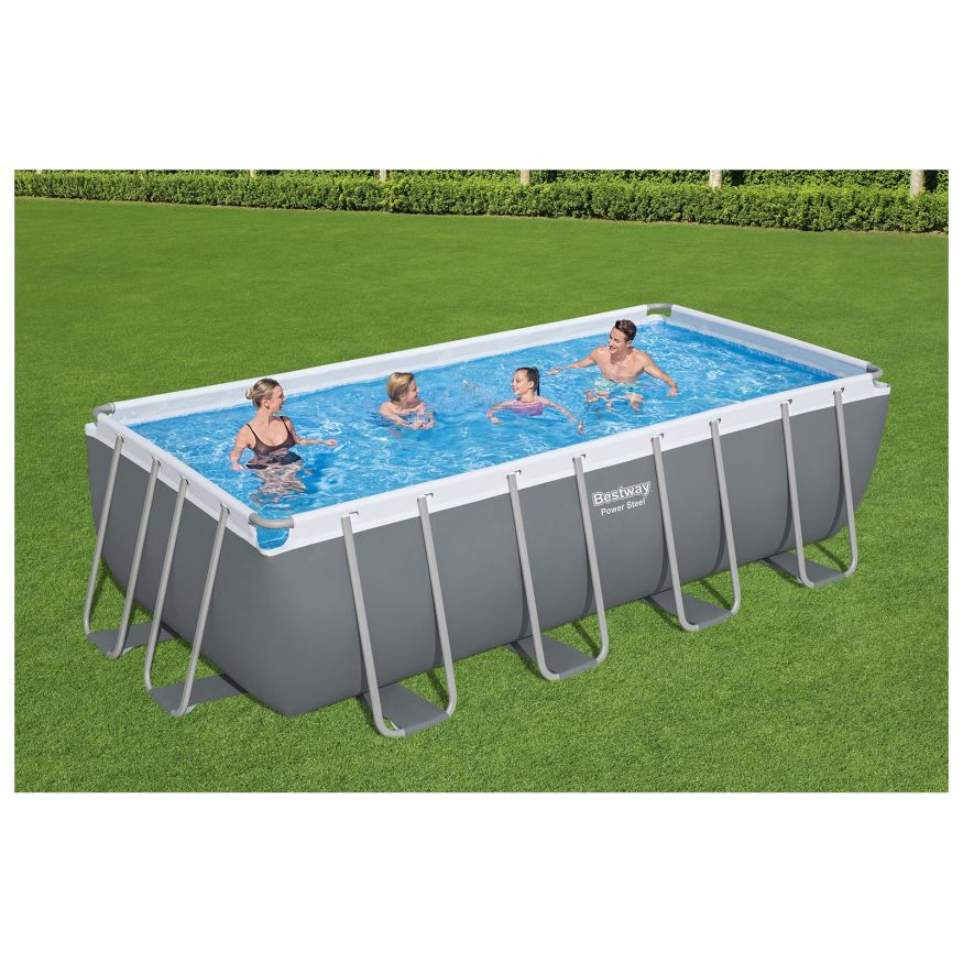 Бассейн каркасный Power Steel, 488 х 244 х 122 см + 3 аксессуара(картриджный фильтр)