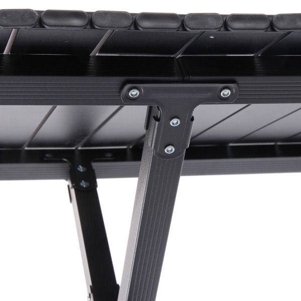 Стол кемпинговый складной, 114*59*43 см, цвет: чёрный, каркас алюминий