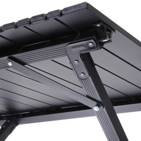 Стол кемпинговый складной, 114*59*43 см, цвет: чёрный, каркас алюминий