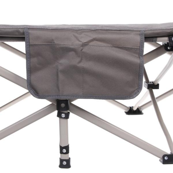 Раскладушка кемпинговая складная 188*66*41 см, серая