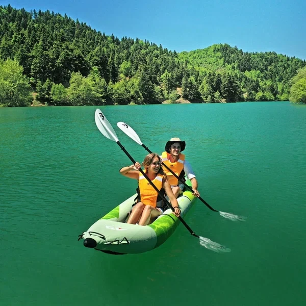 Каяк надувной двухместный с веслами Aqua Marina Betta-412, 412x80см