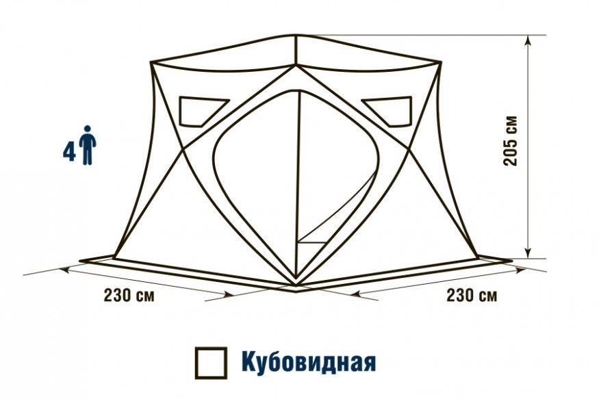 Палатка зимняя Higashi Pyramid Pro (трехслойная)