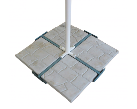 Зонт квадратный 3 х 3 м (4 спиц) сталь, с воланом