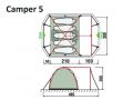 Палатка RockLand Camper 5 белый/оранжевый цвет