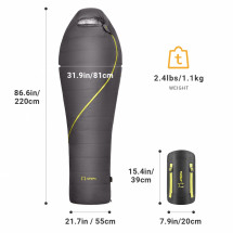 Спальный мешок 2010 ROCKY 520L -11°С, 220х81х55, ATEPA