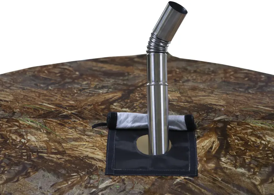 Палатка зимняя КУБ 4 камуфляж (трехслойная), с навесом, швы проклеены