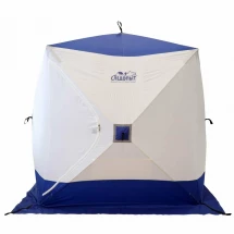 Палатка КУБ 3 (однослойная), 1,8x1,8 м, PU 2000, бело-синяя