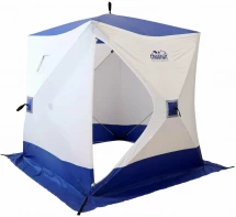 Палатка КУБ 3 (однослойная), 1,8x1,8 м, PU 2000, бело-синяя
