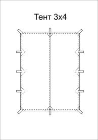 Тент Век 3x4 ультралегкий