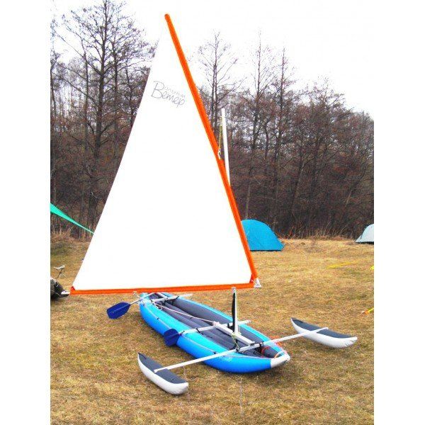 Мачта с креплением на надувной байдарке