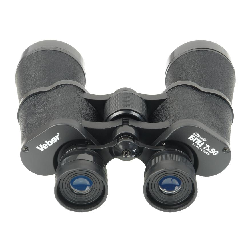 Бинокль Veber Classic БПЦ 7x50 VL черный, кожа
